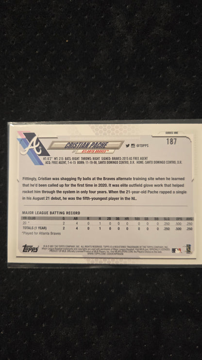 2021 Topps Series 2 Cristian Pache #187 RC