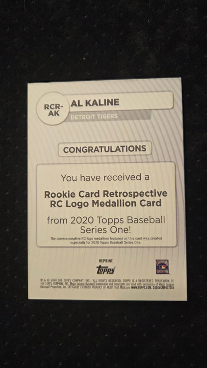 2020 Topps - Rookie Card Retrospective Logo Medallions Al Kaline #RCR-AK Black