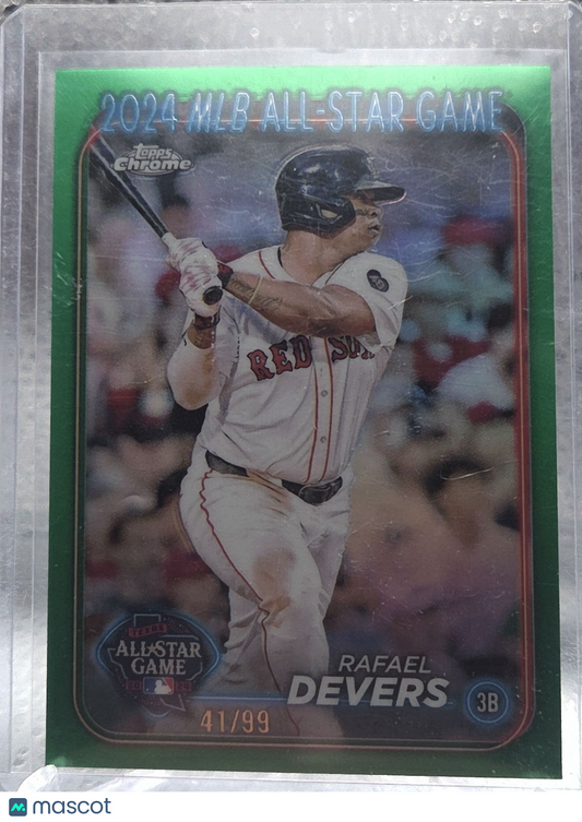 2024 Topps Chrome Rafael Devers #ASGC-36 Green Refractor /99