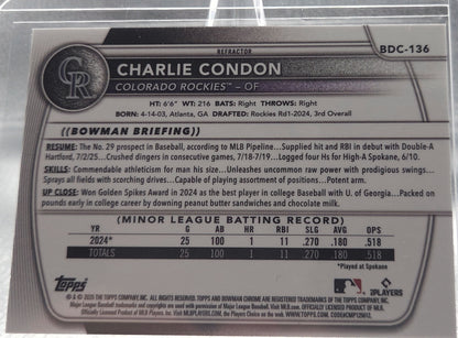 2025 Bowman Chrome Charlie Condon #BDC-136 Refractor