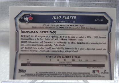 2026 Bowman Chrome Jojo Parker #BCP-147 Mega Box Refractor