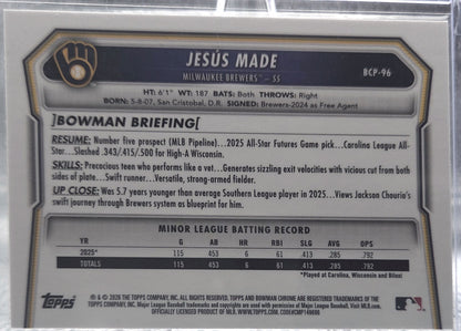 2026 Bowman Chrome Jesús Made #BCP-96 Mojo Refractor
