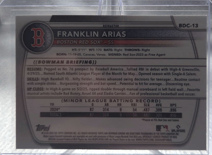2025 Bowman Chrome Draft Franklin Arias #BDC-13 Refractor