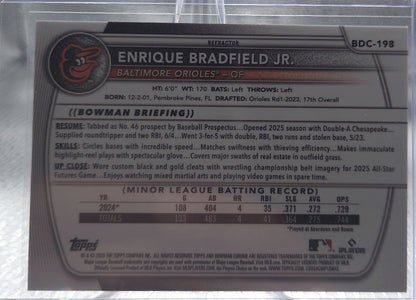 2025 Bowman Chrome Draft Enrique Bradfield Jr. #BDC-198 Refractor