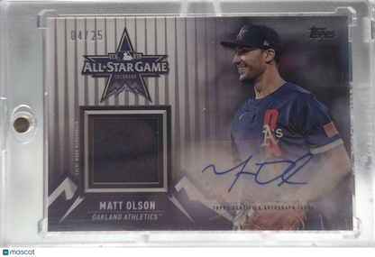 2021 Topps Update Series All-Star Stitches Autograph Matt Olson #ASSA-MO