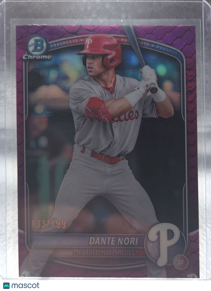 2025 Bowman Draft Chrome Dante Nori #BDC-33 Purple /199