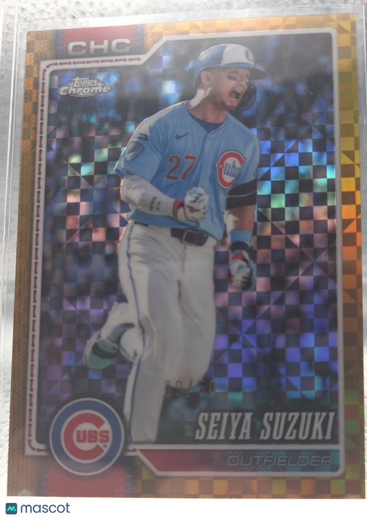 2026 Topps Chrome Seiya Suzuki #34 Gold X-Fractor /60