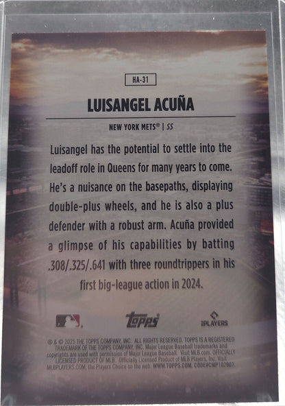 2025 Topps Home Field Advantage Luisangel Acuña #HA-31 RC