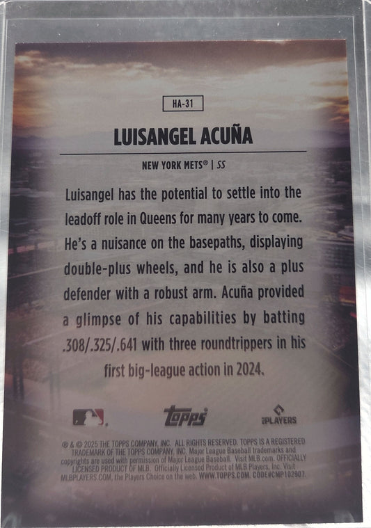 2025 Topps Home Field Advantage Luisangel Acuña #HA-31 RC